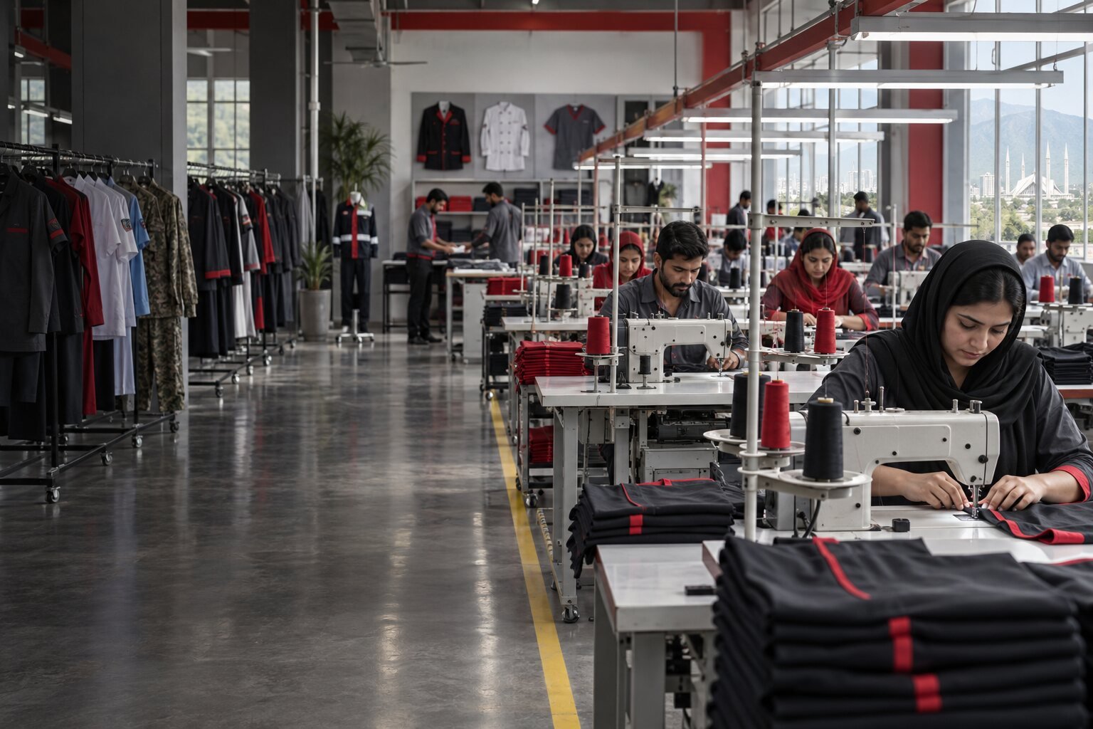 Professional uniform manufacturing facility